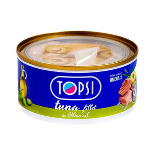 Tuna Fillet in Olive Oil / Round Can with Transparent Lid 180g Tuna Fillet in Olive Oil / Round Can with Transparent Lid 180g